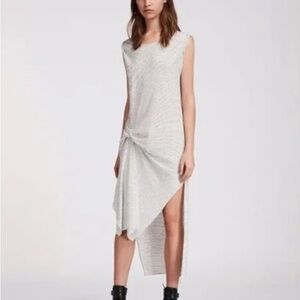 All Saints Riviera Stripe Asymmetrical Sleeveless Dress - Size Small